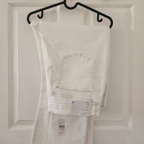 NWT Loft Kick Crop White Jeans, SIze 34/18 - Picture 6 of 10
